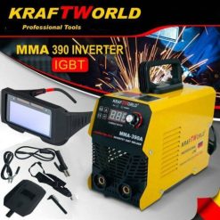 Инверторен Електрожен KraftWorld 390А с Подарък Соларни Очила и Ръкавици – Лек и Компактен Инверторен Електрожен KraftWorld 390А с Подарък Соларни Очила и Ръкавици – Лек и Компактен