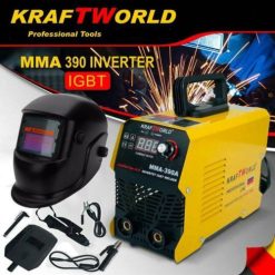 Инверторен Електрожен KraftWorld 390А с Подарък Соларна Маска и Ръкавици – Професионален Комплект Инверторен Електрожен KraftWorld 390А с Подарък Соларна Маска и Ръкавици – Професионален Комплект