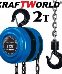 Ръчна лебедка 2t с верига с лостов механизъм KraftWorld 3m въже