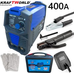 Инверторен Електрожен 400А KraftWorld с Дисплей и Куфар + Подаръци Инверторен Електрожен 400А KraftWorld с Дисплей и Куфар + Подаръци