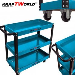 Количка за инструменти KraftWorld с 3 етажерки Количка за инструменти KraftWorld с 3 етажерки