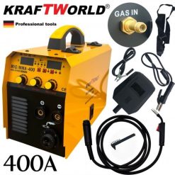 Професионален Инверторен Електрожен KraftWorld 400А с Телоподаващо 2в1 Професионален Инверторен Електрожен KraftWorld 400А с Телоподаващо 2в1