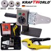 Лепачка за ППР Тръби 20-32mm KraftWorld 800W с Ножица в Пластмасов Куфар