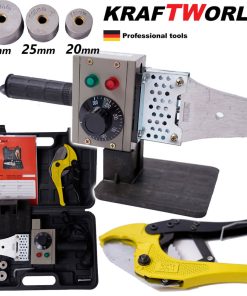 Лепачка за ППР Тръби 20-32mm KraftWorld 800W с Ножица в Пластмасов Куфар