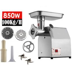 Професионална Електрическа Месомелачка с Редуктор – 850W за До 150 кг/час