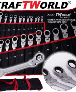 Звездогаечни Ключове KraftWorld – 22 Части – 6-32 мм с Чупещо Рамо