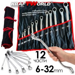 Комплект 12 броя лули ключове KraftWorld, Cr-V стомана, 6-32 мм Комплект 12 броя лули ключове KraftWorld, Cr-V стомана, 6-32 мм