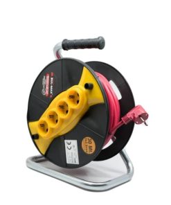 Кабел макара Bul-Max, 30m Удължител с 4 гнезда, 3×2,5 mm, транспортна дръжка