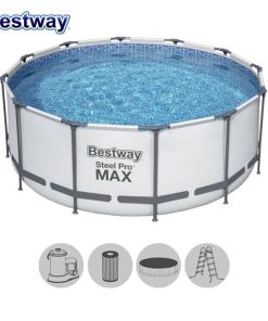 Сглобяем Басейн Bestway 56950 Steel Pro Max с филтърна помпа 427×107см