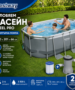 Сглобяем Басейн BESTWAY Steel Pro MAX 5614A 305×200х84см