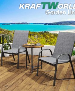 Градински Стол Capri – Kraftworld Gardenline – с Метална рамка и Дишаща материя