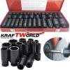 Комплект ударни вложки 35 части KraftWorld – 1/2″, 8–32 мм, шестостенни