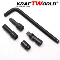 Комплект ударни вложки 27 части KraftWorld – 1/2″, с удължител и ударен кардан