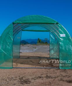 Градинска Тунелна Оранжерия 4 м KraftWorld Garden Line – усилена конструкция и 8 прозореца