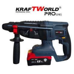 Перфоратор Kraftworld Pro Brushless – акумулаторен 21V с куфар, зарядно и 2 батерии