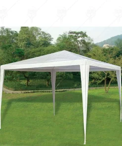 🏕️ Бяла градинска шатра HERLY 3×3 м – Стил, сянка и защита на открито! ☀️🌧️