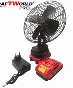 Акумулаторен Преносим вентилатор KraftWorld PRO 21V с 2 батерии 4Ah