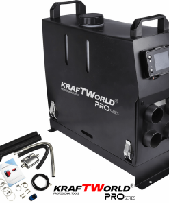 Преносима дизелова печка с 4 въздуховода KraftWorld 8kW 12V – дистанционно, нисък разход