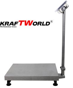 Електронен платформен кантар KraftWorld – до 1 тон, платформа 80×60см
