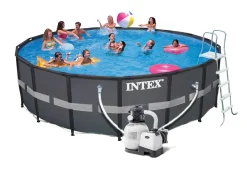 Басейн с метална рамка и пясъчна филтърна помпа Intex Ultra Frame 26334NP 610х122 см