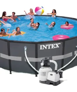 Басейн с метална рамка и пясъчна филтърна помпа Intex Ultra Frame 26334NP 610х122 см