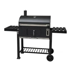 Барбекю на дървени въглища с чугунена плоча Ziel Grill KDL2006 черен мат