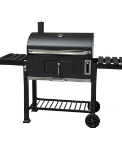 Барбекю на дървени въглища с чугунена плоча Ziel Grill KDL2006 черен мат