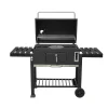 Барбекю на дървени въглища с чугунена плоча Ziel Grill KDL2006 черен мат