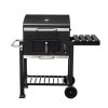Барбекю на въглища с чугунена плоча Ziel Grill CG017 черен мат 56х42см