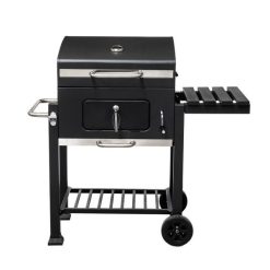 Барбекю на въглища с чугунена плоча Ziel Grill CG017 черен мат 56х42см