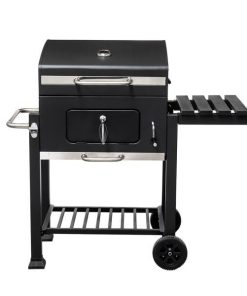 Барбекю на въглища с чугунена плоча Ziel Grill CG017 черен мат 56х42см