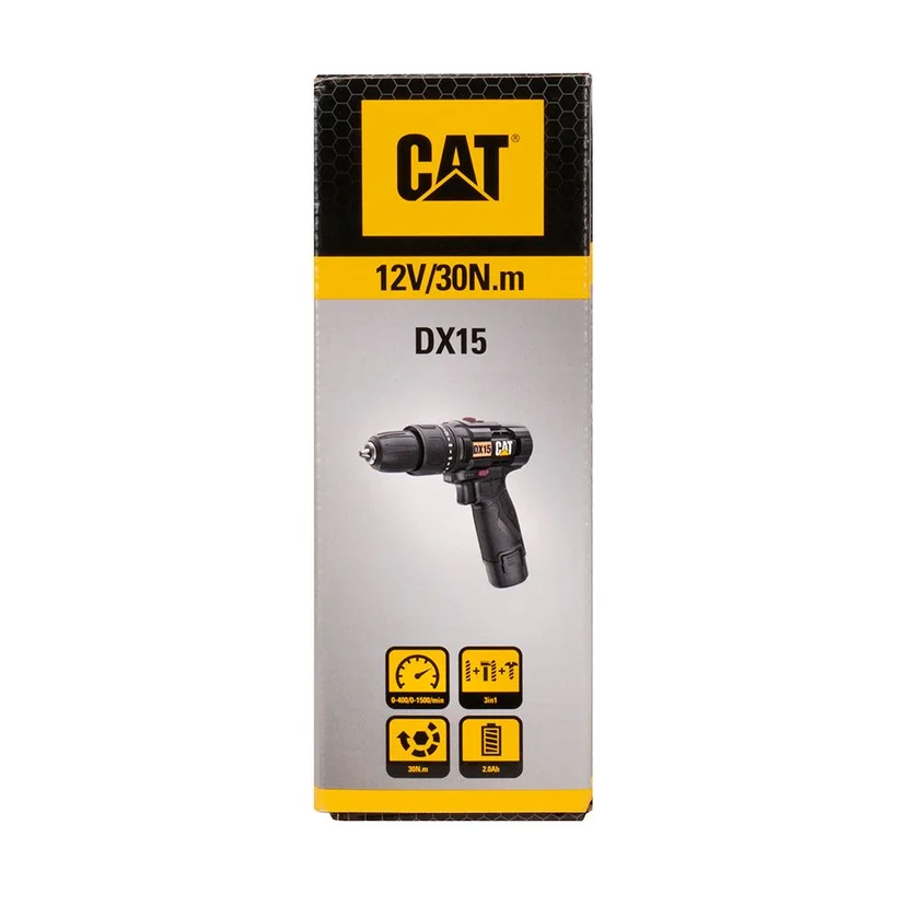 Акумулаторна ударна бормашина CAT DX15 Li-ion 12V 10мм 30Nm с батерия и зарядно Акумулаторна ударна бормашина CAT DX15 Li-ion 12V 10мм 30Nm с батерия и зарядно