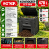 Компостер без база Keter Eco черен 900 / 231599 / 470 л