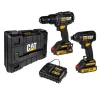 Комплект акумулаторен гайковерт + бормашина CAT DX12K 2х2Ah 18V Li-ion